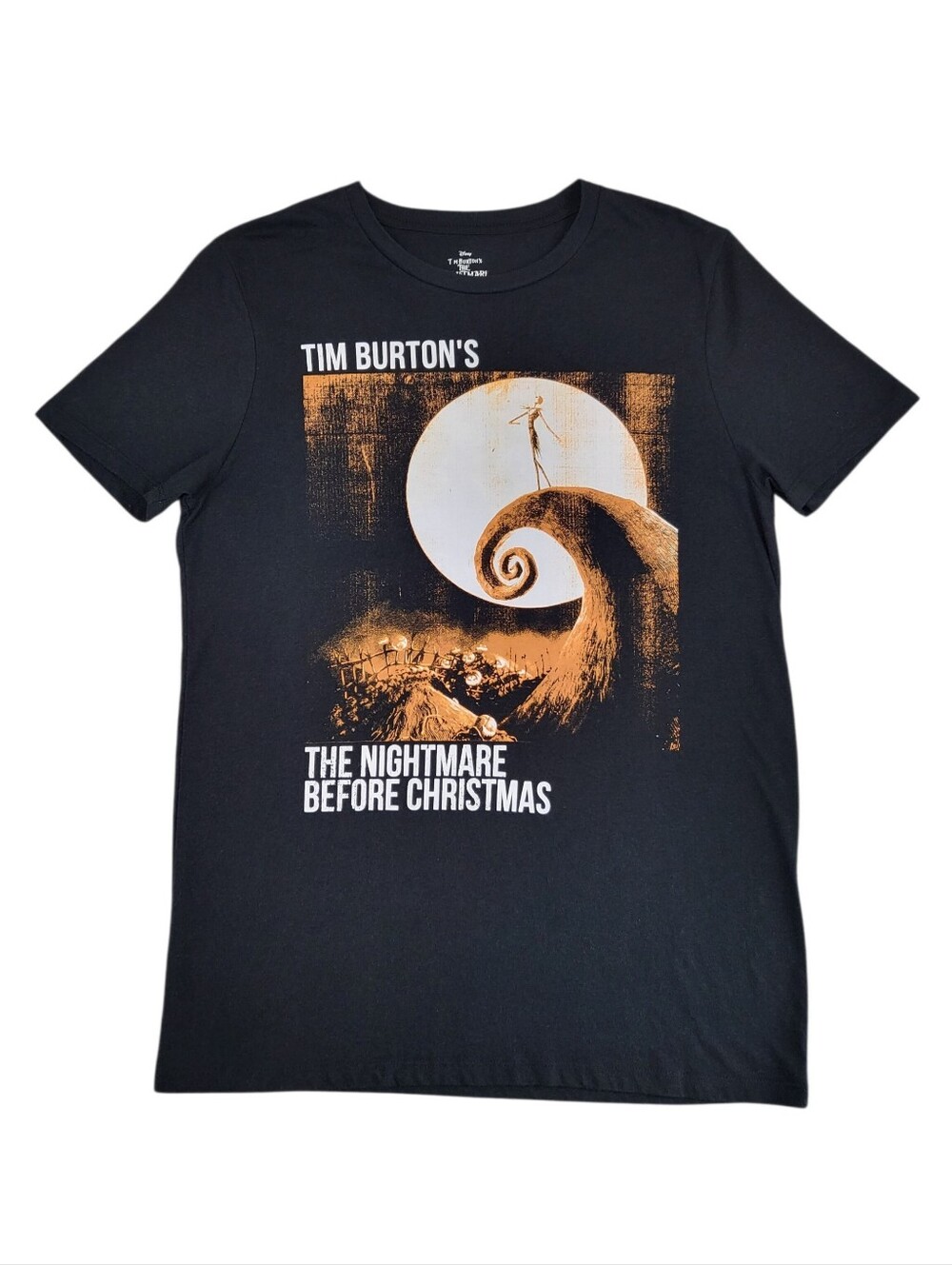 Nightmare Before Christmas Tim Burton Disney Graphic T-Shirt Short Sleeve Size M